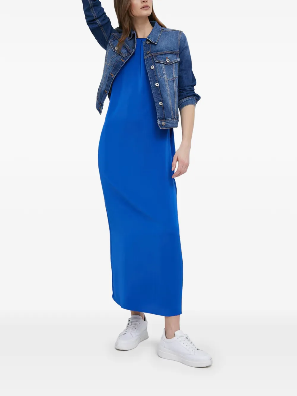 Benetton Geknöpfte Jeansjacke - Blau