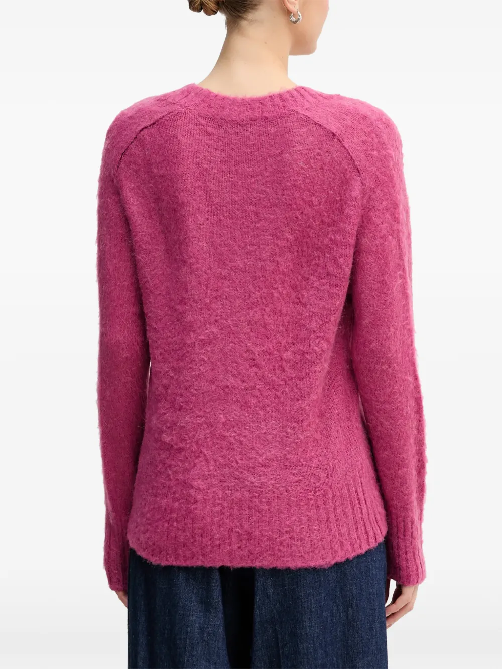 Benetton Trui met diepe ronde hals Roze