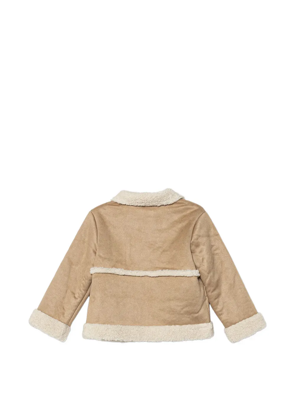 Benetton Jack met afwerking van bont Beige