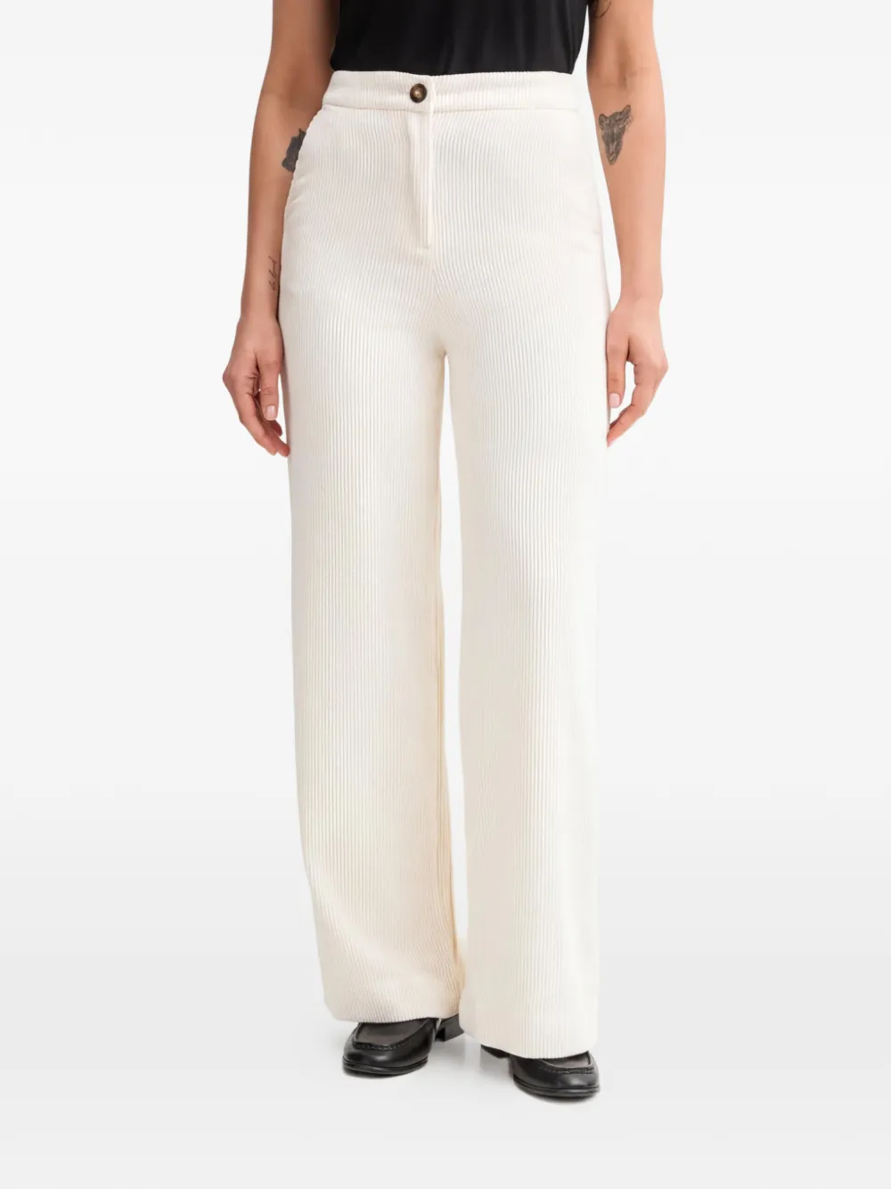 Benetton button corduroy trousers - Toni neutri