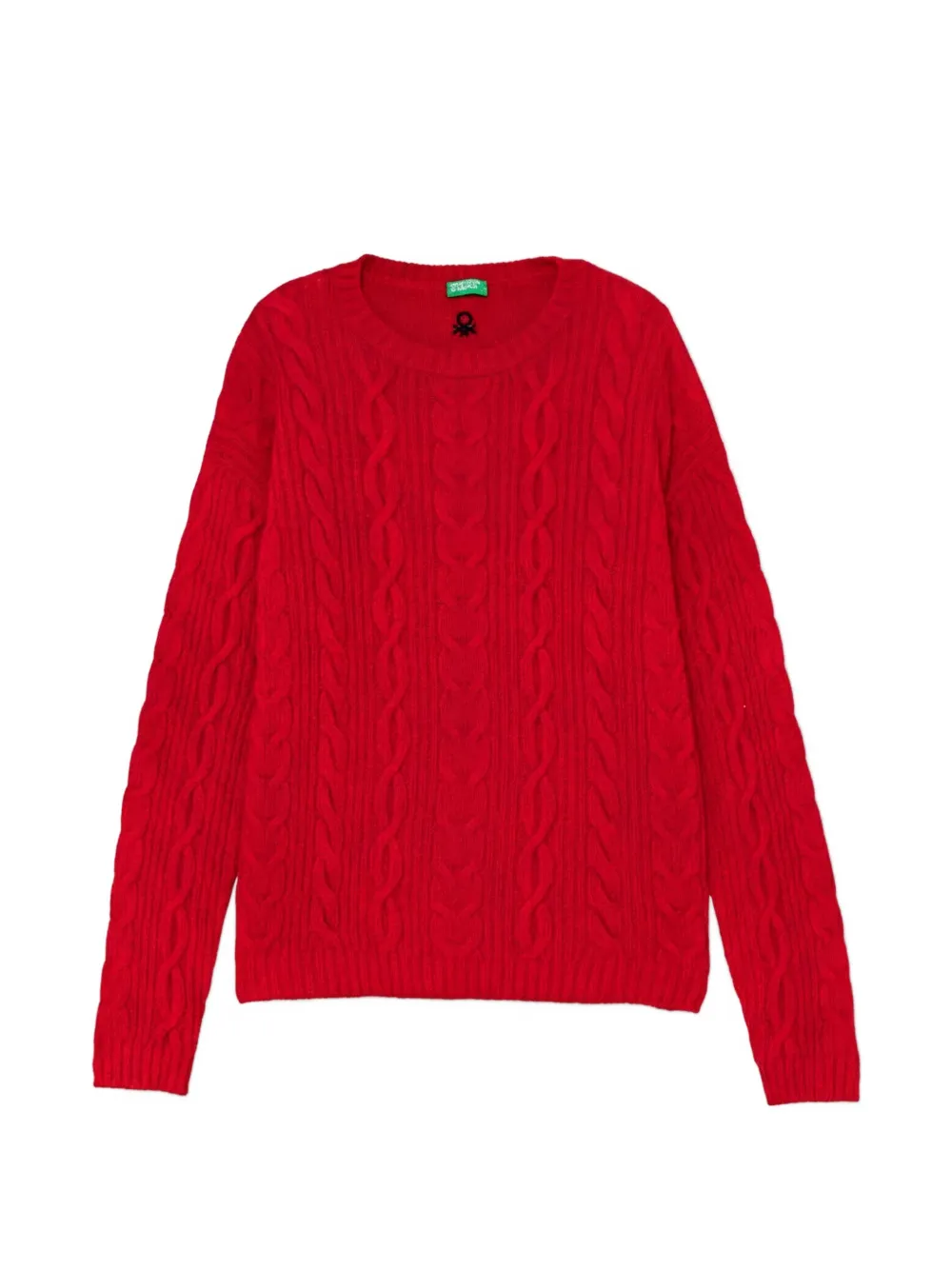 Benetton cable-knit sweater - Rosso