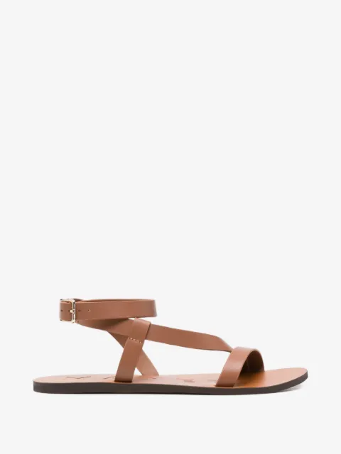 Manebi buckle strap flat sandals