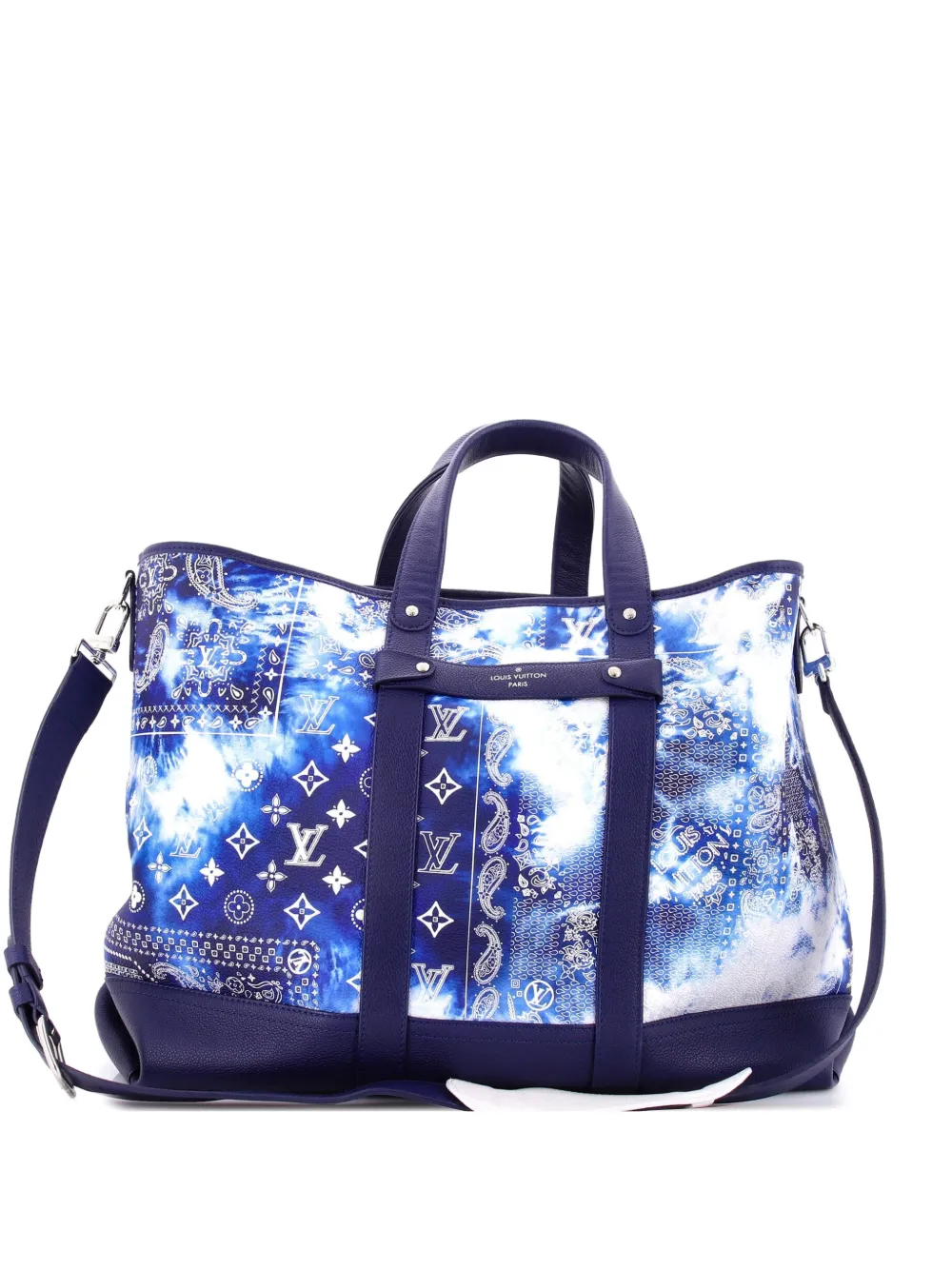 Louis Vuitton Pre-Owned Journey Limited Edition Monogram Bandana Leather tote bag - Blu