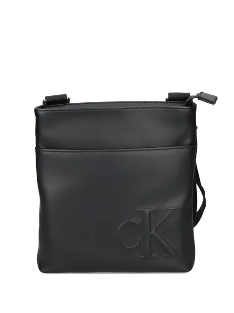 Calvin Klein embossed-logo messenger bag