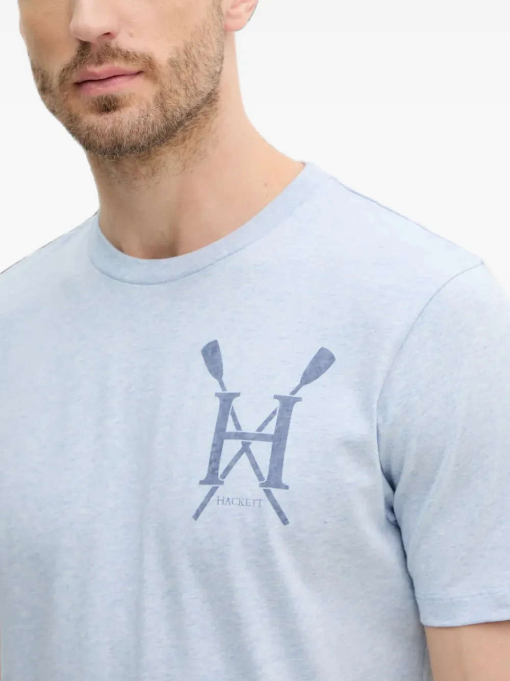 Hackett London logo-print T-shirt Blauw