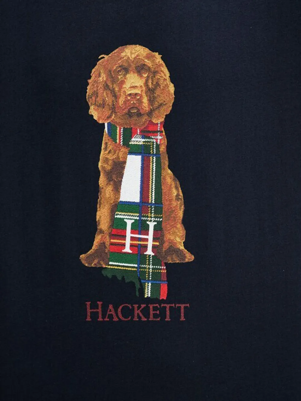 Hackett London T-shirt met grafische hondenprint Blauw