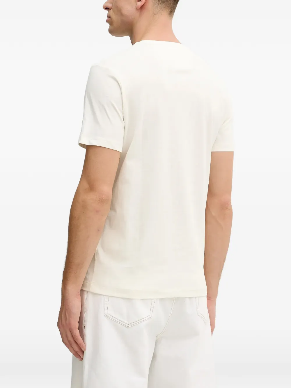 Hackett London T-shirt met geborduurd logo Beige
