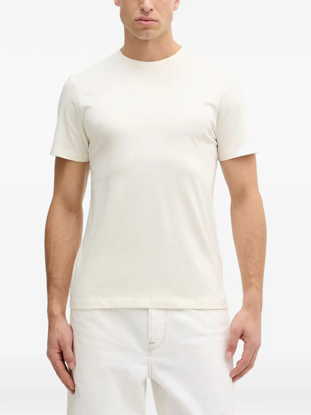 Hackett London logo-embroidered T-shirt - Nude
