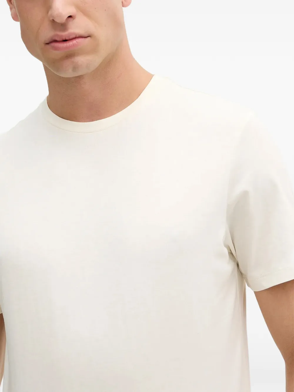 Hackett London T-shirt met geborduurd logo Beige