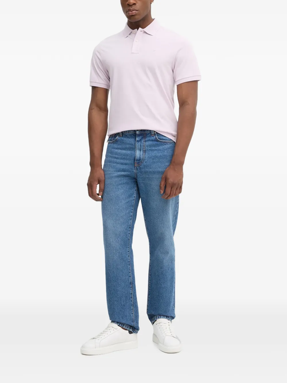 Hackett London Poloshirt met geborduurd logo Roze