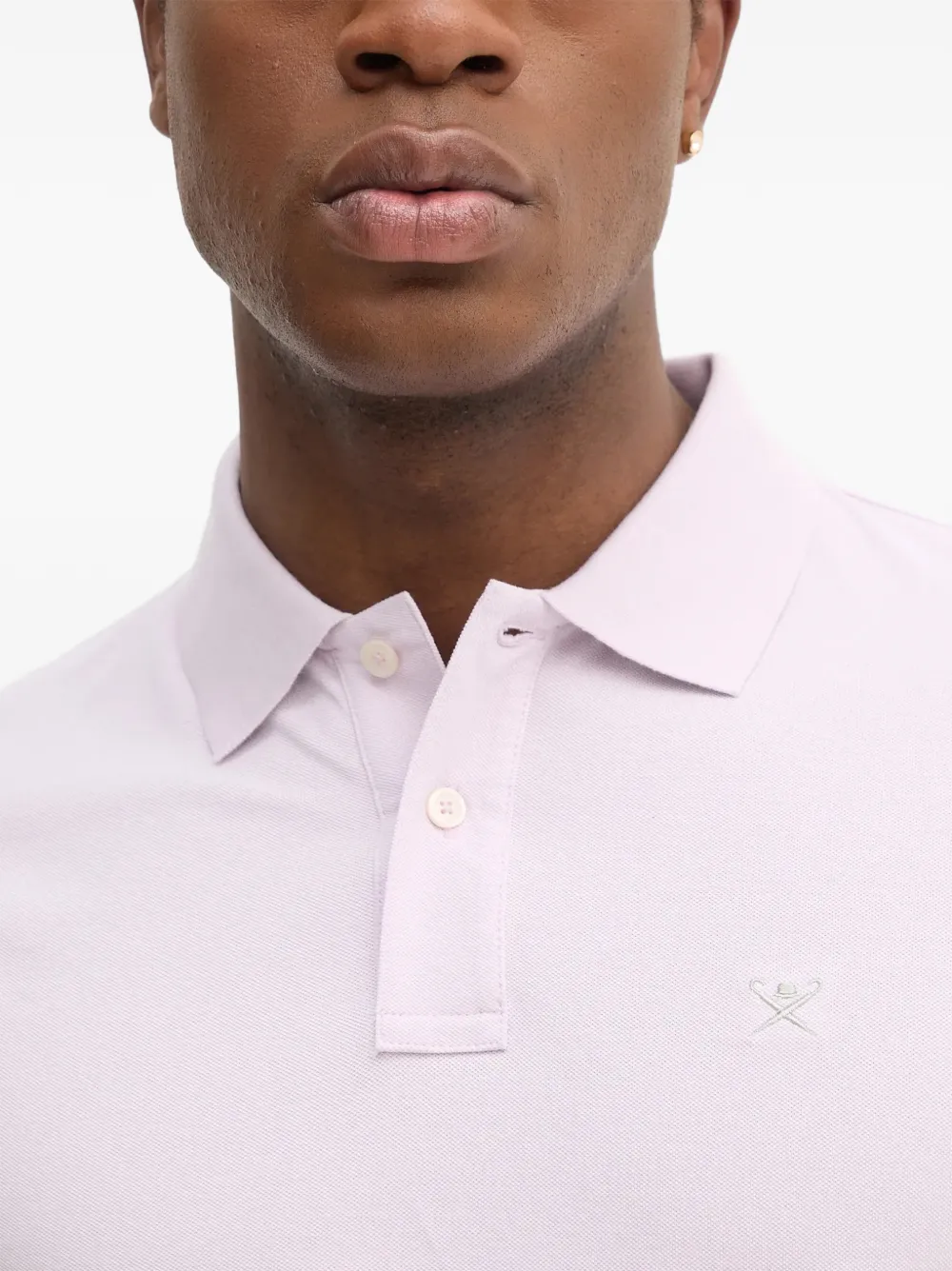 Hackett London Poloshirt met geborduurd logo Roze