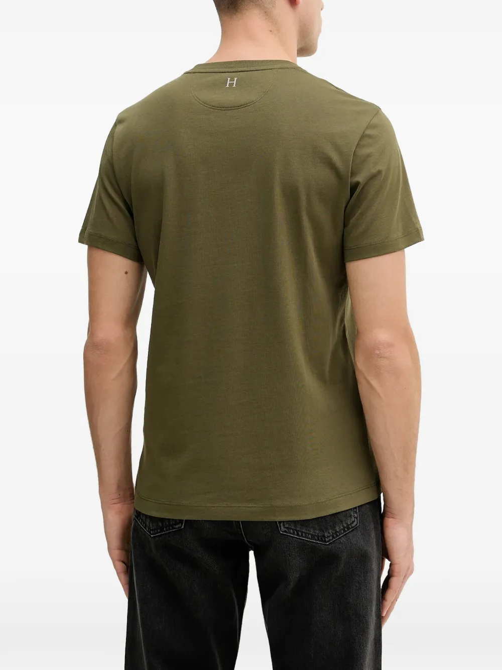 Hackett London T-shirt met logodetail Groen