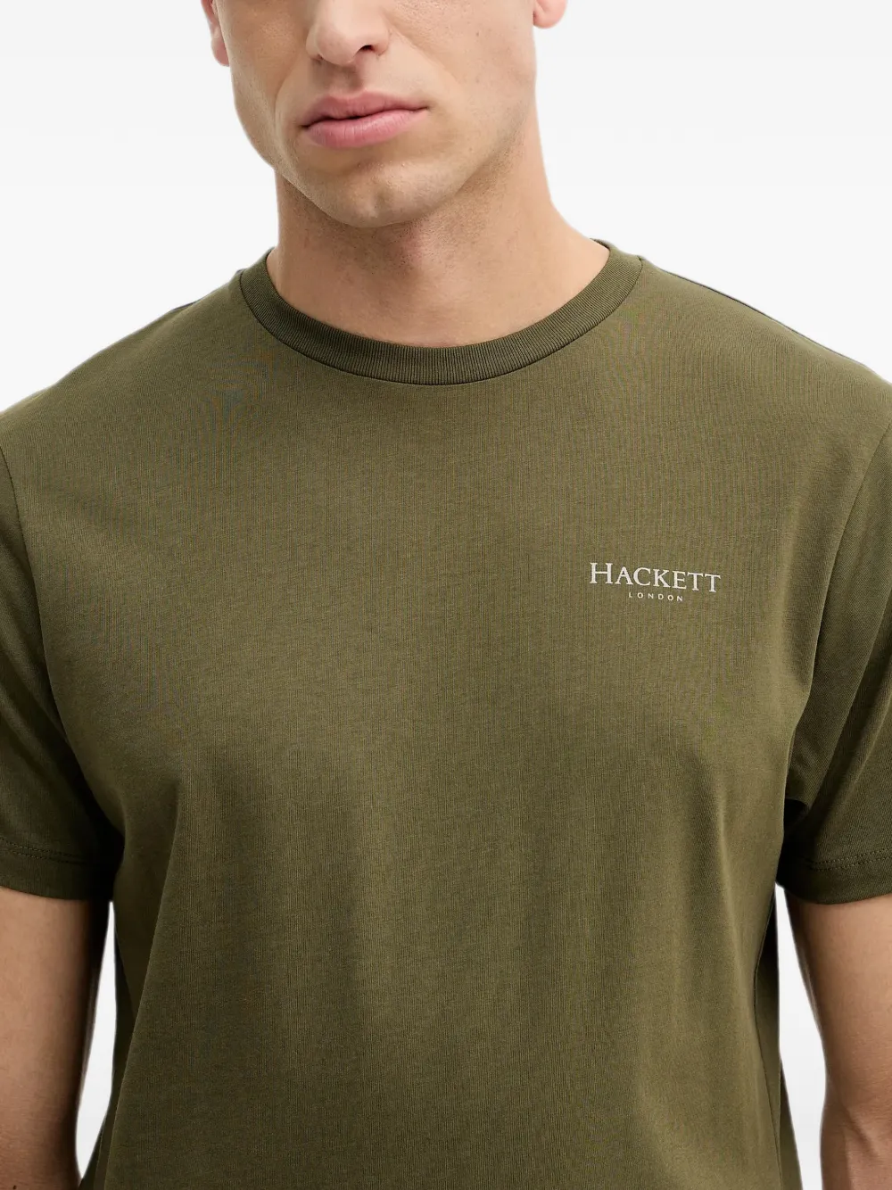 Hackett London T-shirt met logodetail Groen