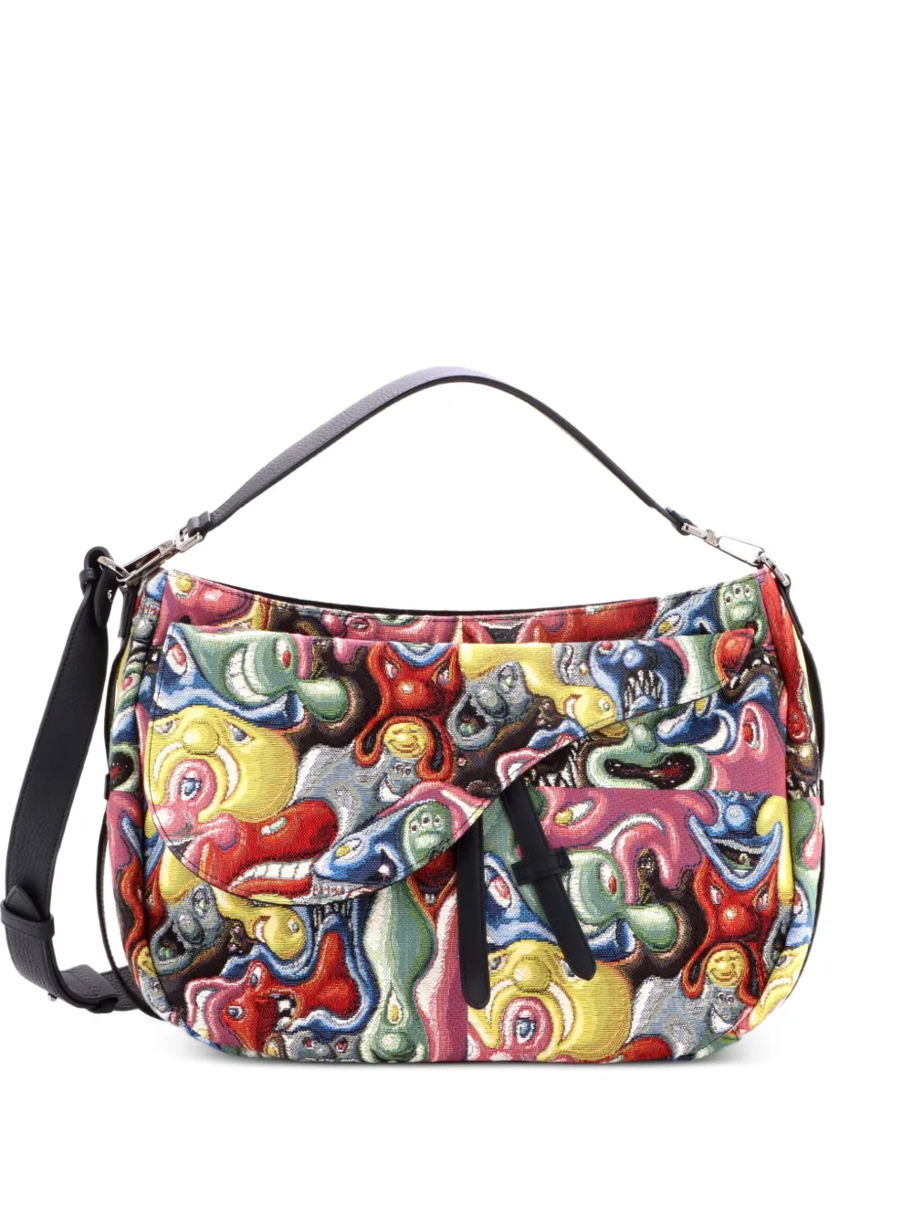 Christian Dior Pre-Owned Kenny Scharf Saddle Soft Bag Jacquard Printed Canvas crossbody bag - Multicolore