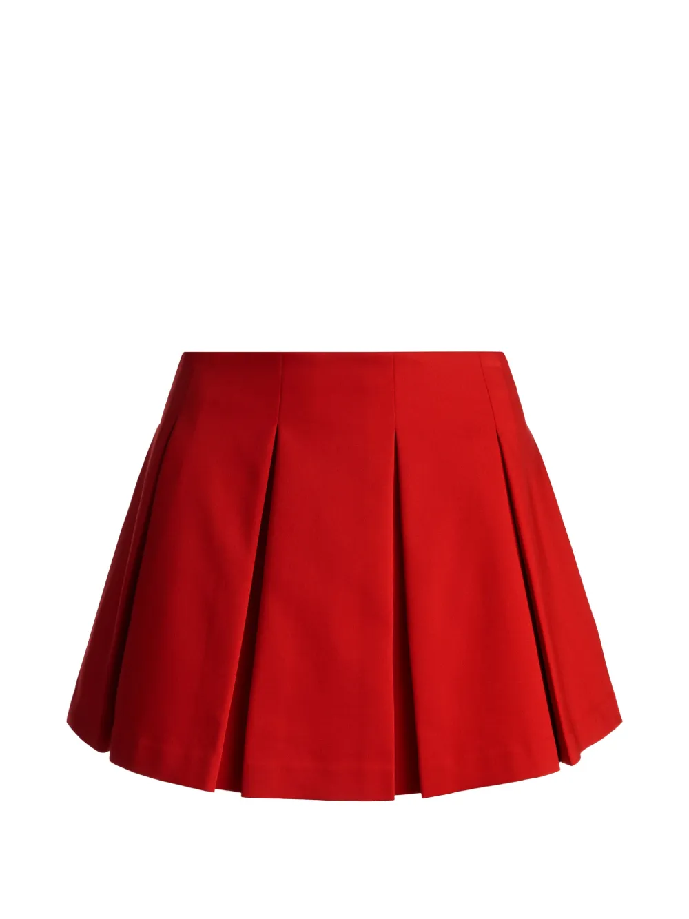 alice + olivia Emilie wide-pleat mini skirt - Rosso