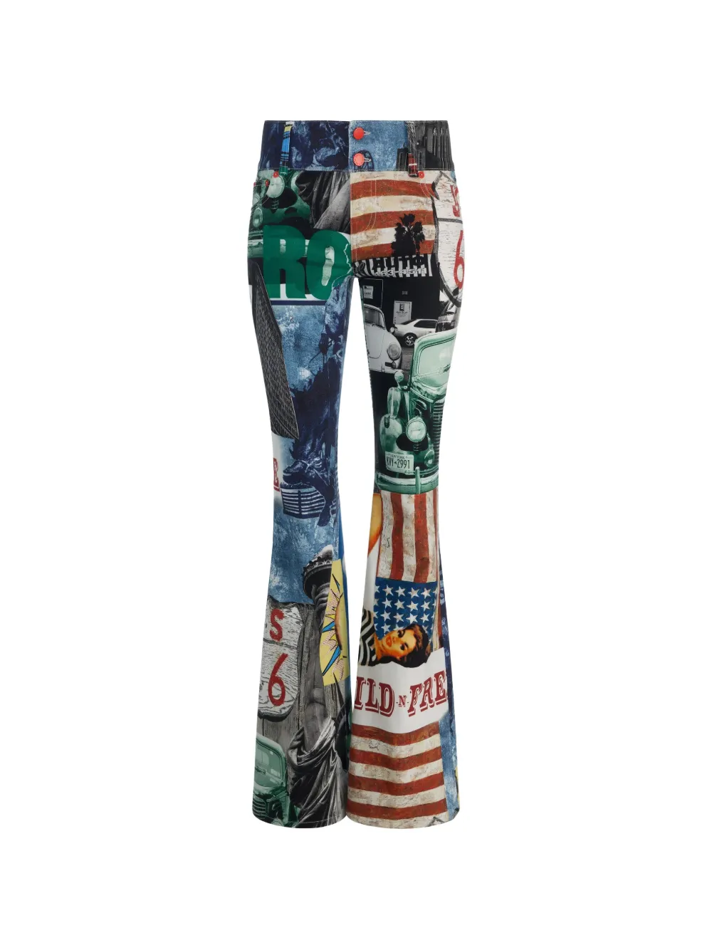 alice + olivia Kai graphic-print jeans - Blu