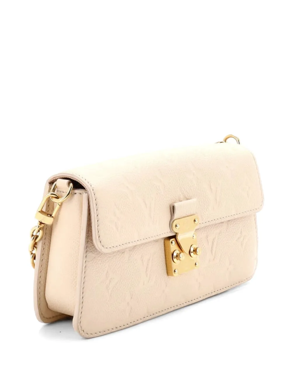  Louis Vuitton Pre-owned Pochette Metis Wallet On Chain Monogram Empreinte Leather Crossbody Bag - Neutrals 