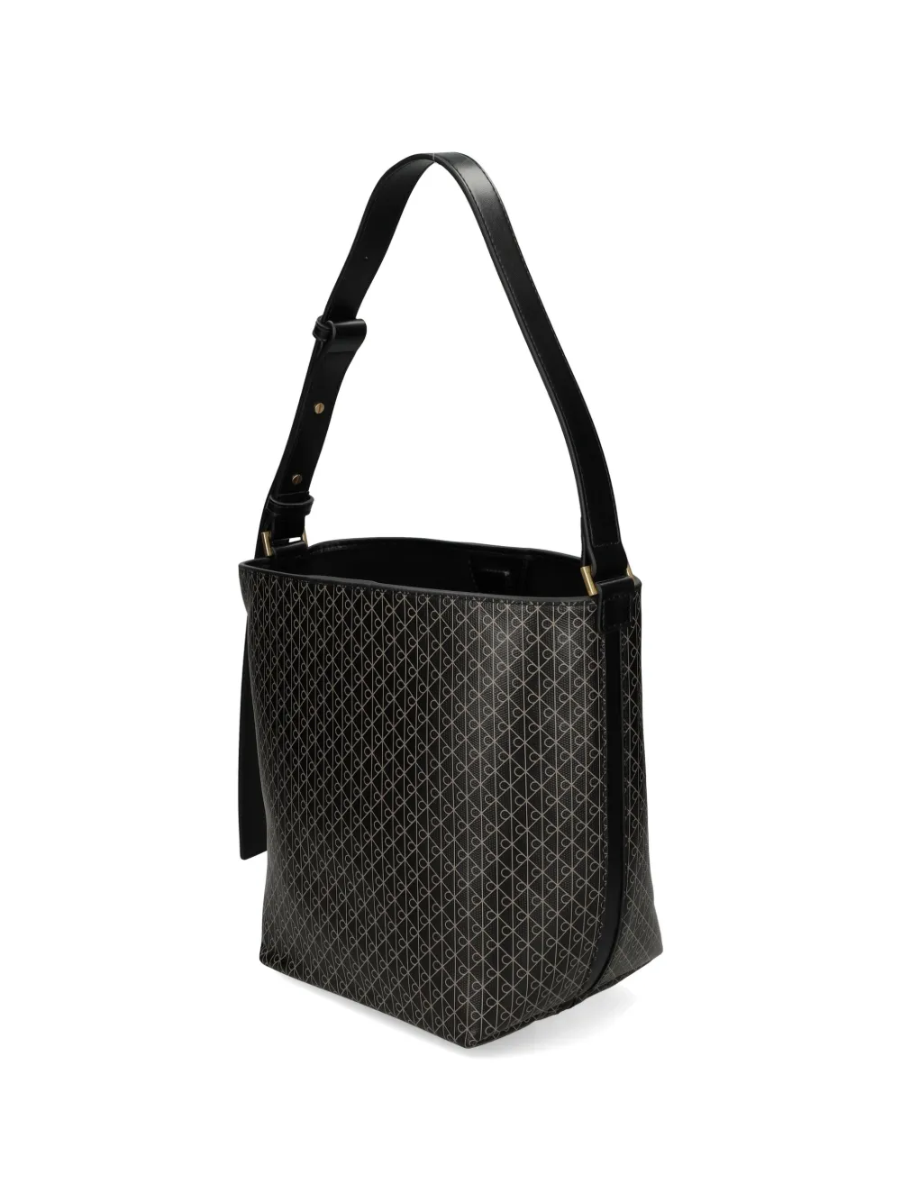  Calvin Klein Patterned Shoulder Bag - Black 