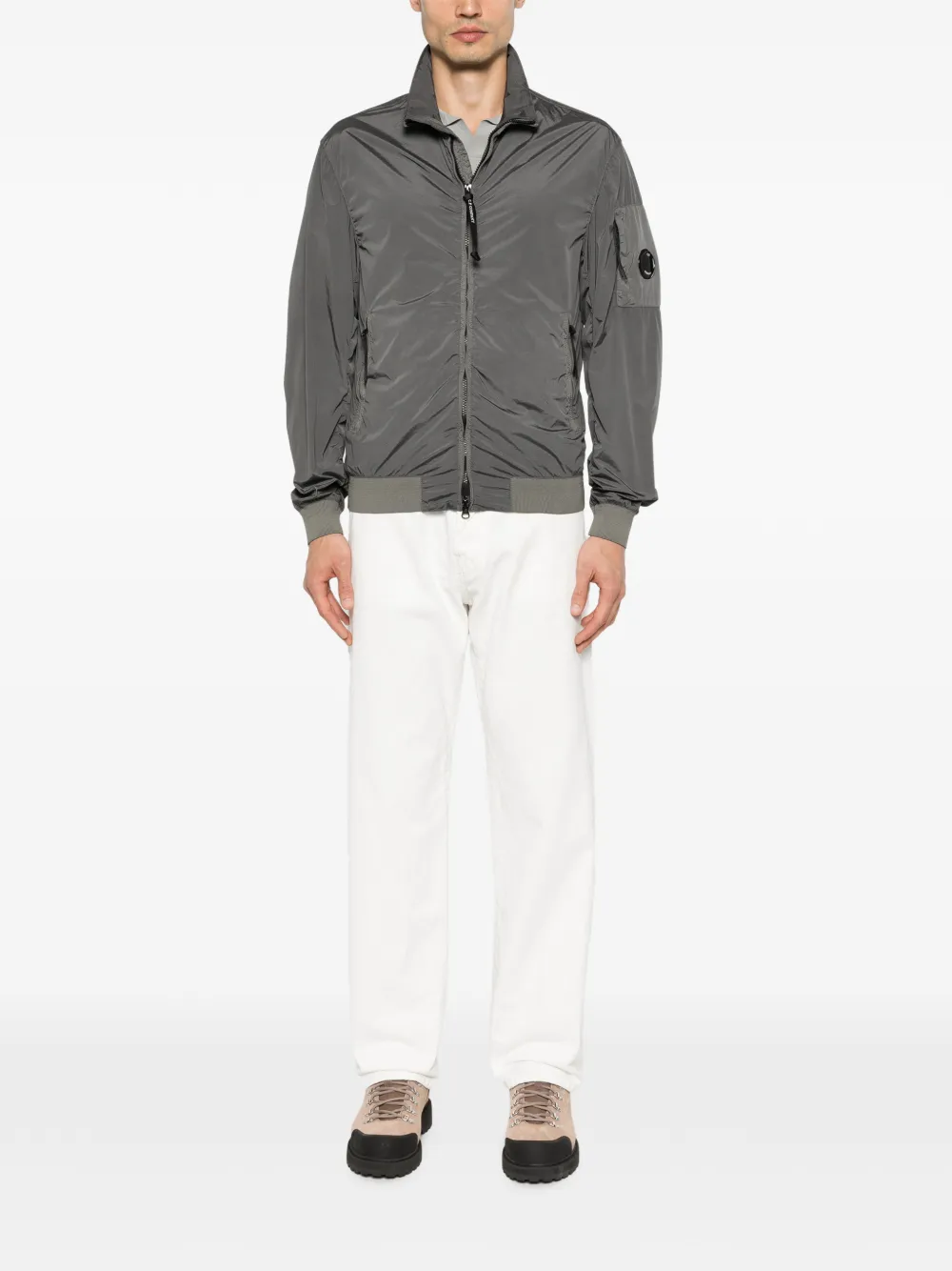 C.P. Company Nycra jack met rits Grijs