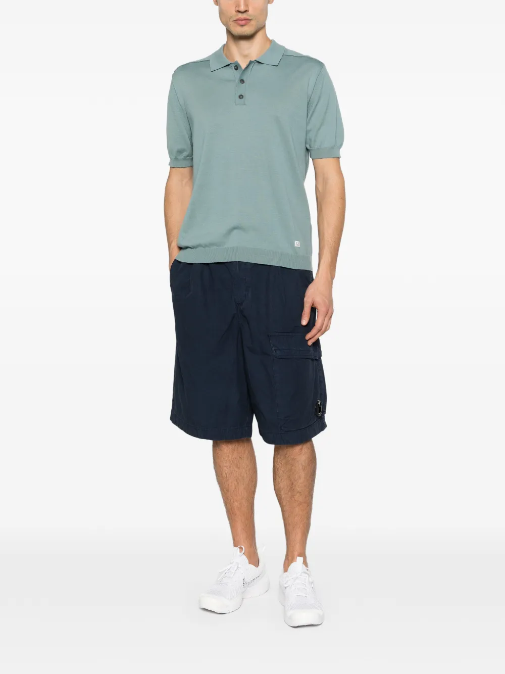 C.P. Company Gebreide trui met polokraag Blauw