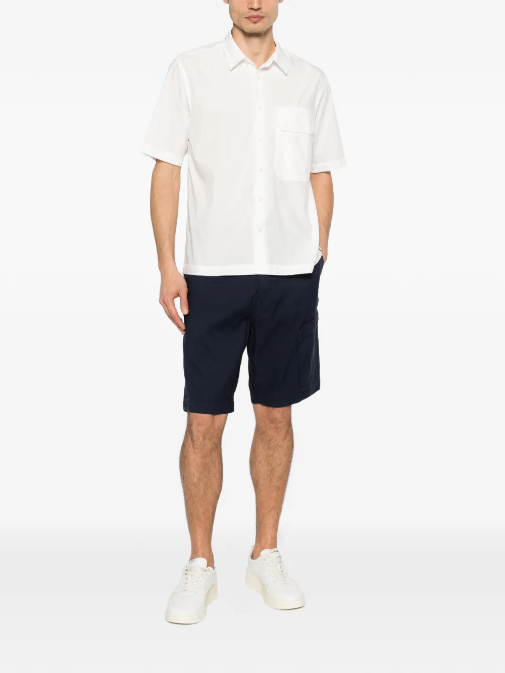 C.P. Company Ottoman regular cargo shorts Blauw