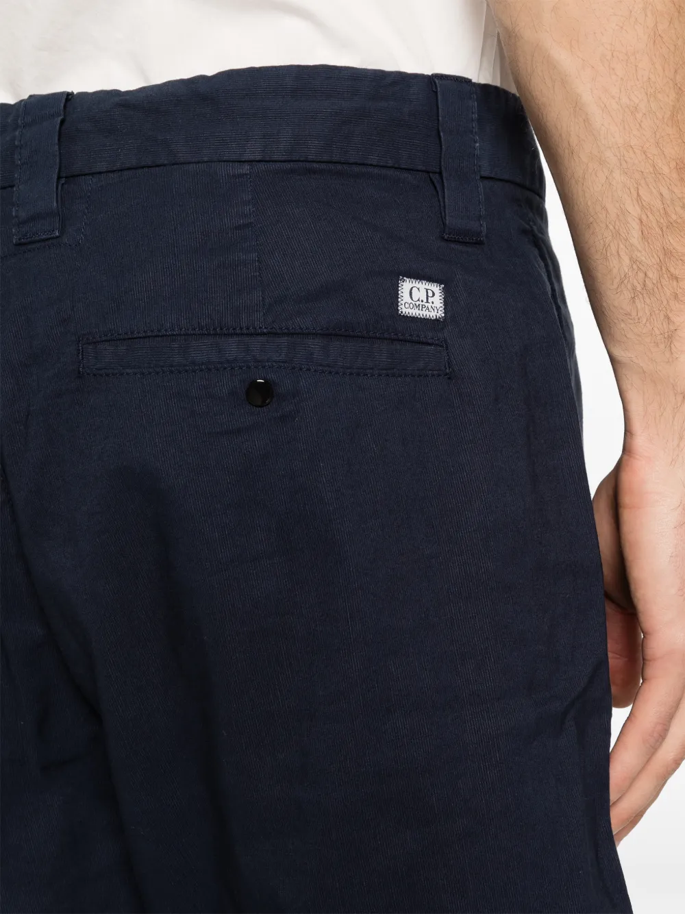 C.P. Company Ottoman regular cargo shorts Blauw