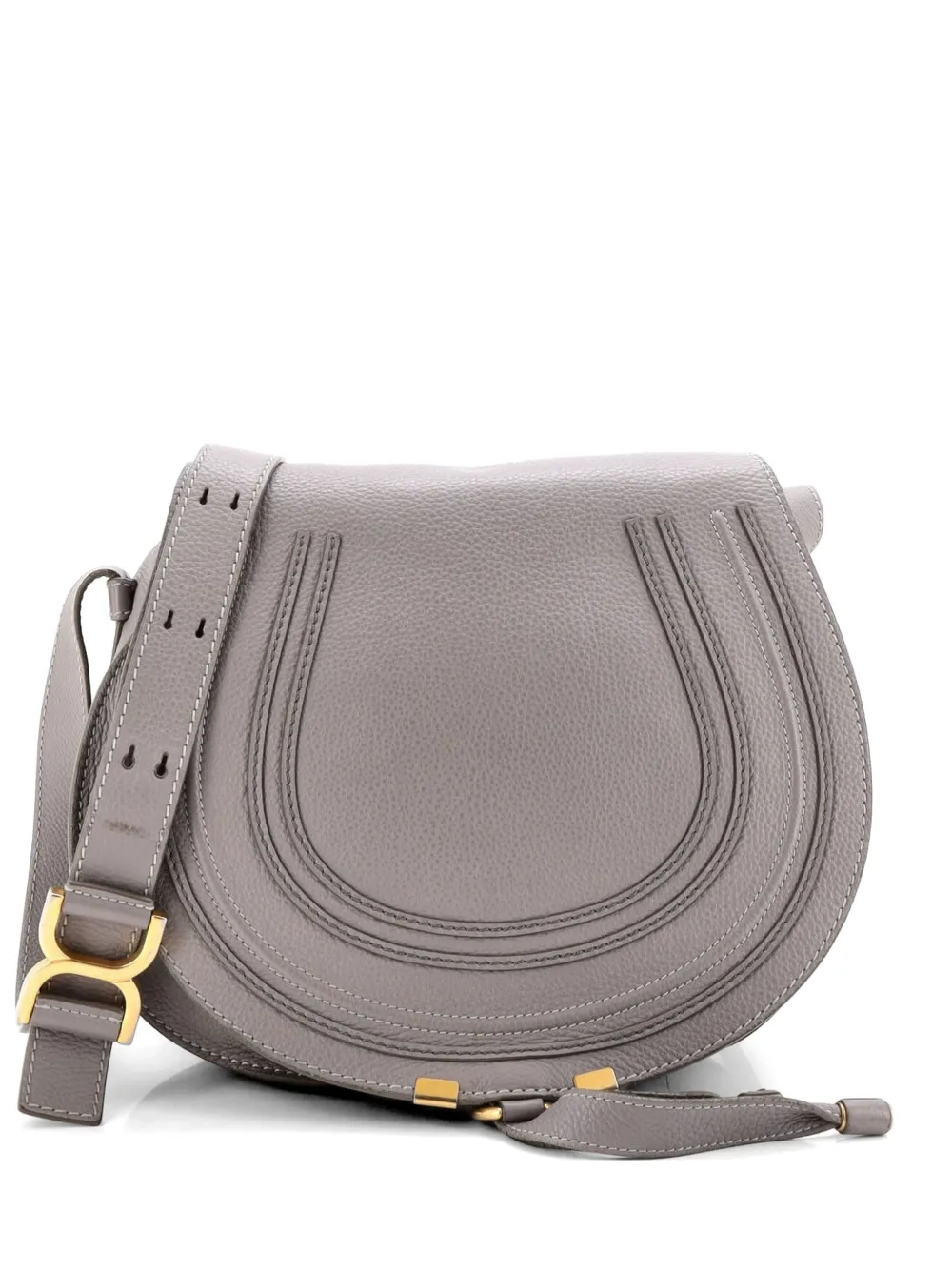 Chloé Pre-Owned Marcie Leather Medium crossbody bag - Grigio