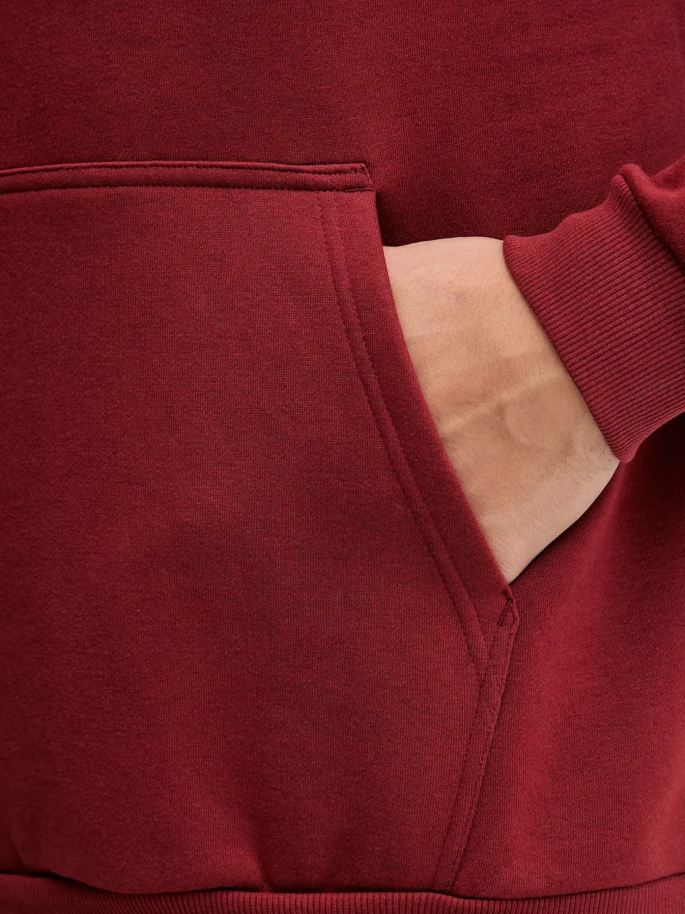 Hummel Hoodie met logopatch Rood