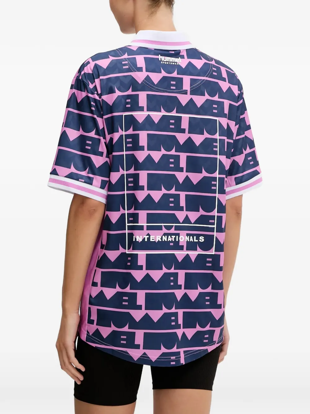 Hummel Love Loose logo-print short-sleeve T-shirt Roze