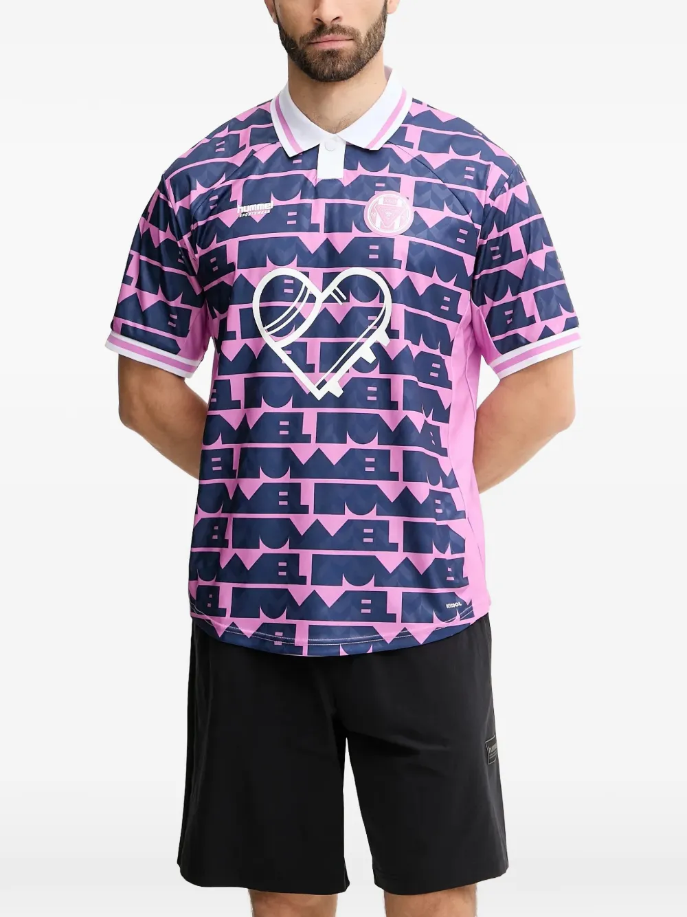 Hummel Love Loose logo-print short-sleeve T-shirt Roze