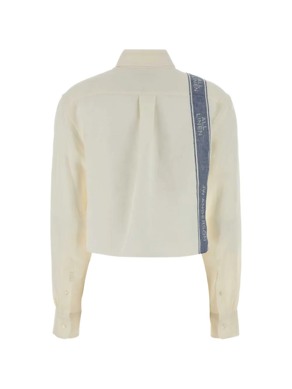 JW Anderson Cropped blouse met gestreept detail Beige