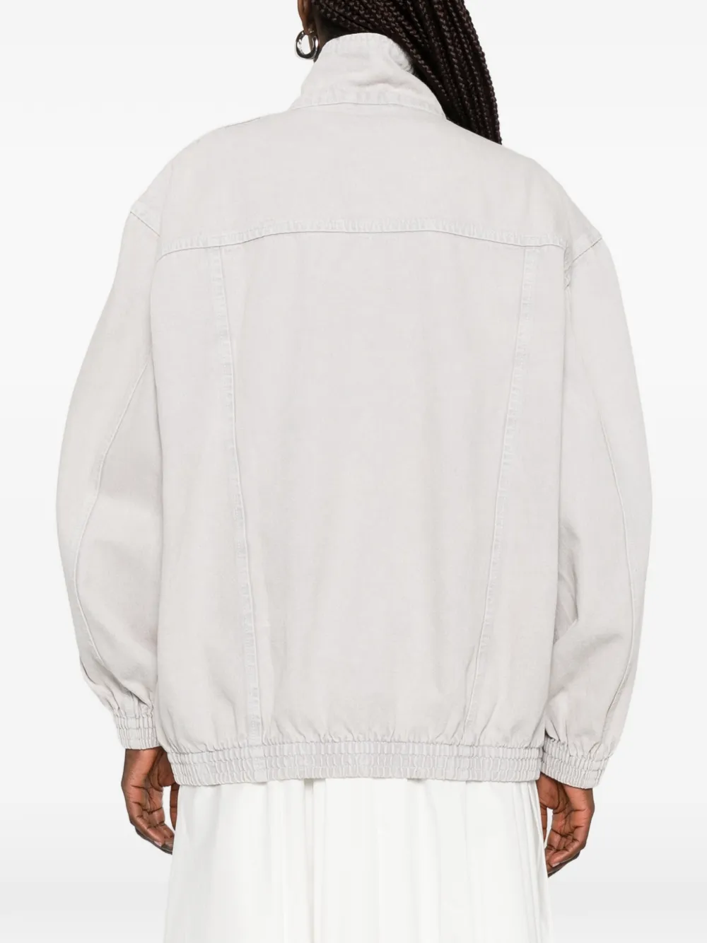adidas Gestreept jack met rits Grijs