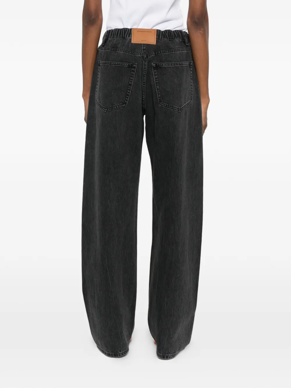 Alexander Wang Crystal Hotfix joggingbroek met trekkoord Zwart