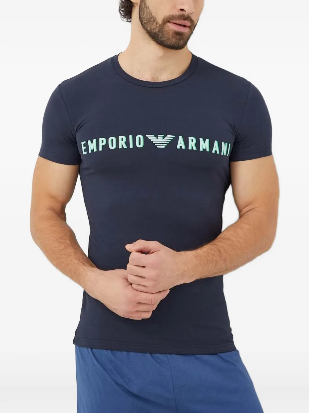Emporio Armani T-shirt con logo - Blu