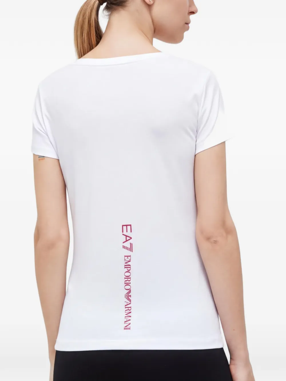 Ea7 Emporio Armani T-shirt met korte mouwen en grafische print Wit