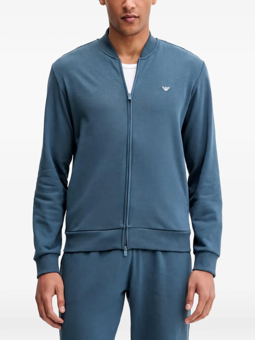 Emporio Armani logo-embroidered tracksuit - Blu
