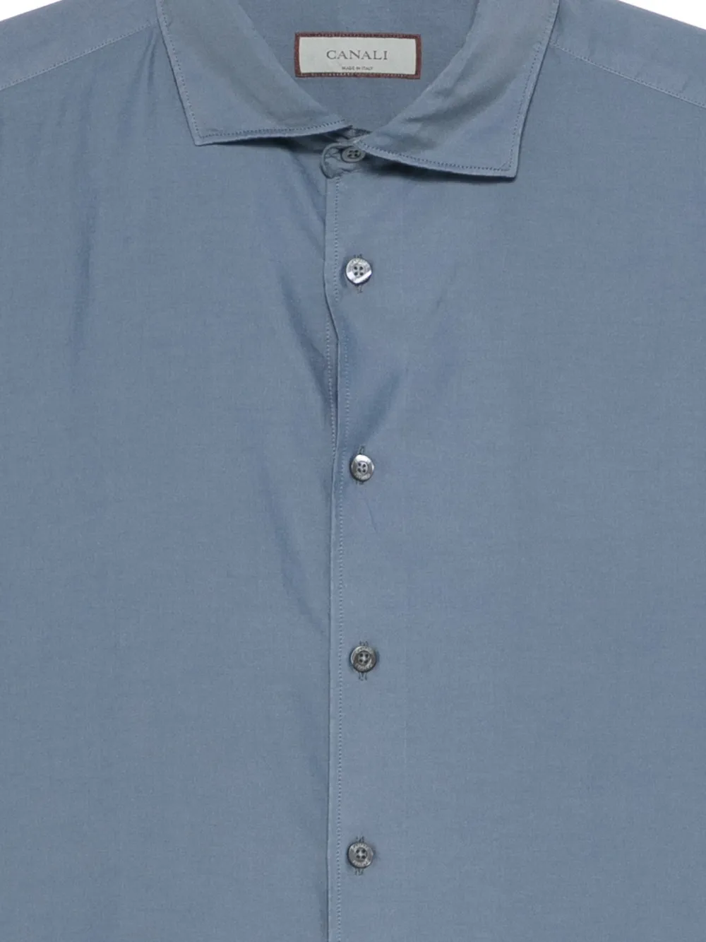  Canali Camisa Con Botones - Azul 