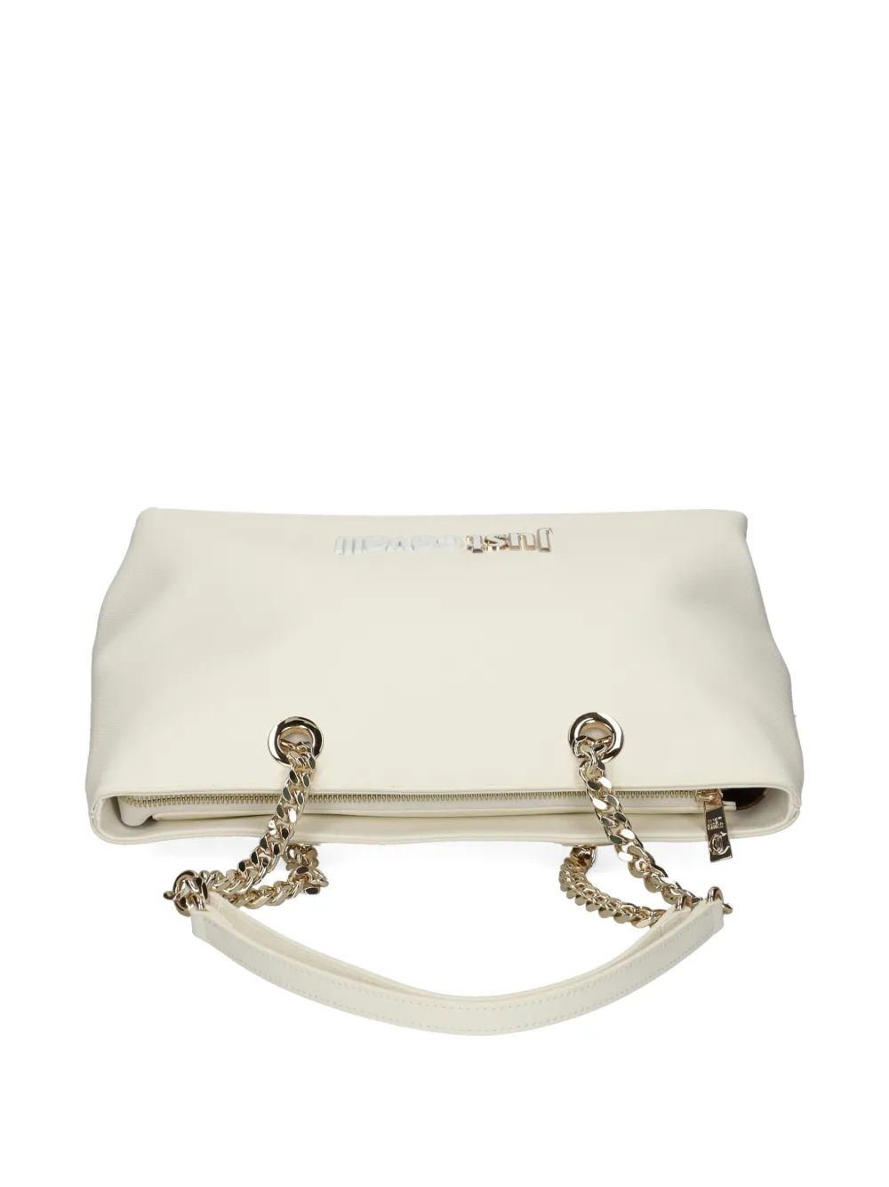 Just Cavalli Schoudertas met kettingband Beige