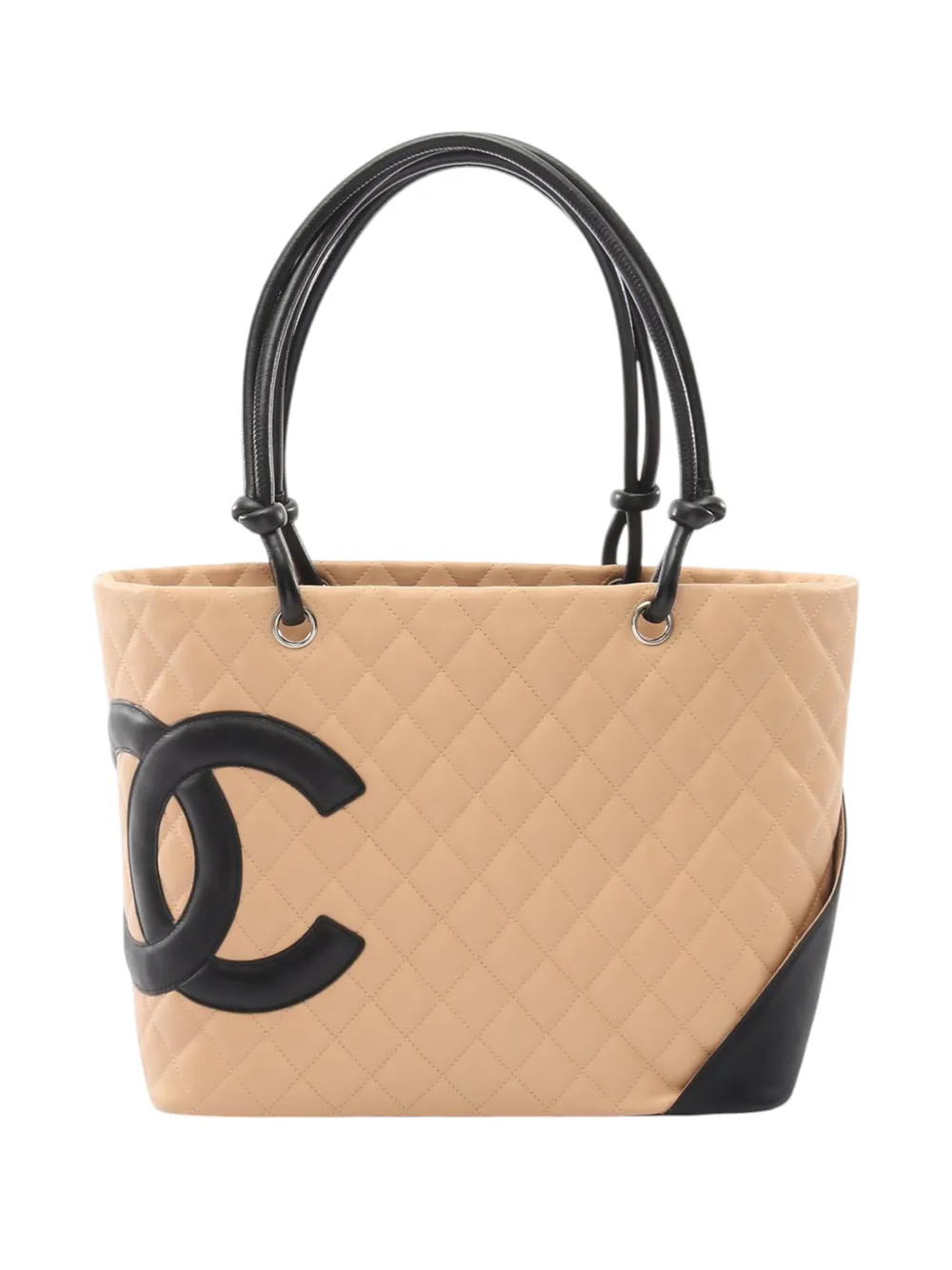CHANEL Pre-Owned 2004-2005 Large Quilted Lambskin Cambon Ligne tote bag - Marrone