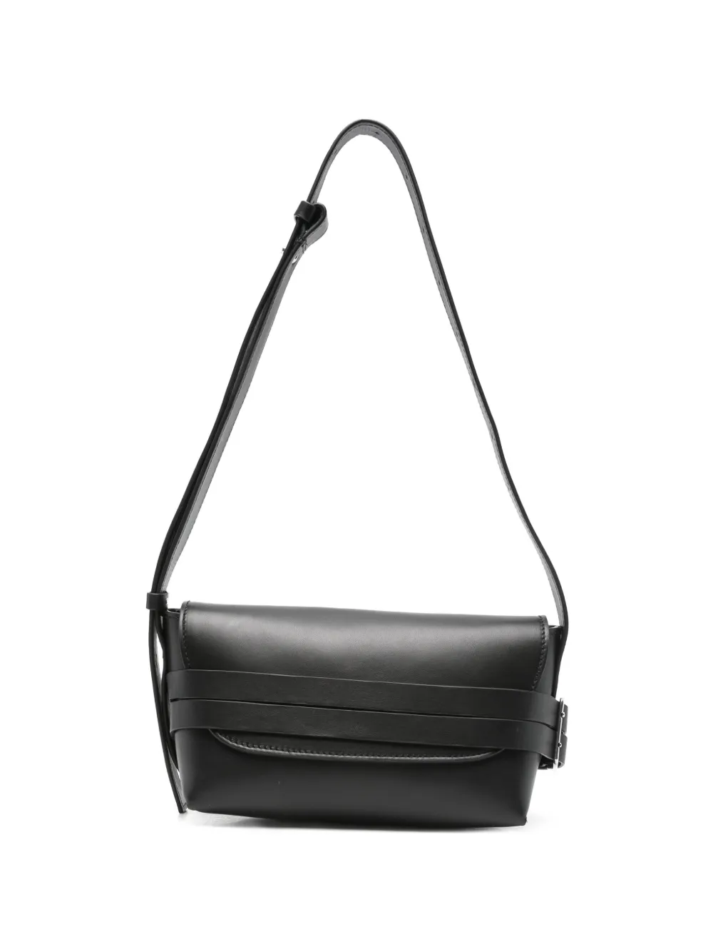 Vic Matie buckle leather shoulder bag - Nero