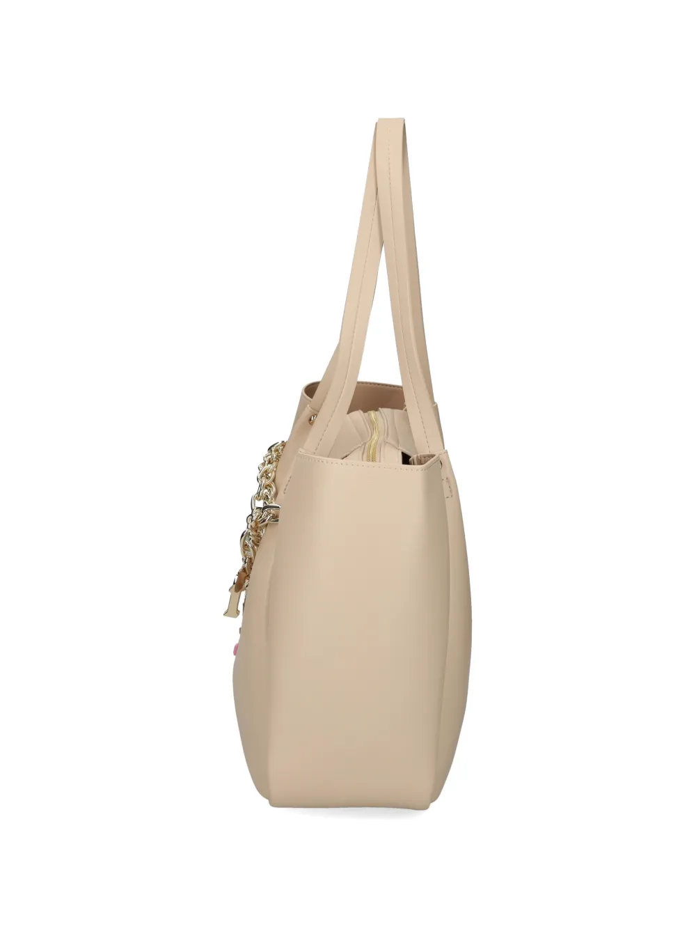 Just Cavalli Schoudertas met kettingbedel Beige
