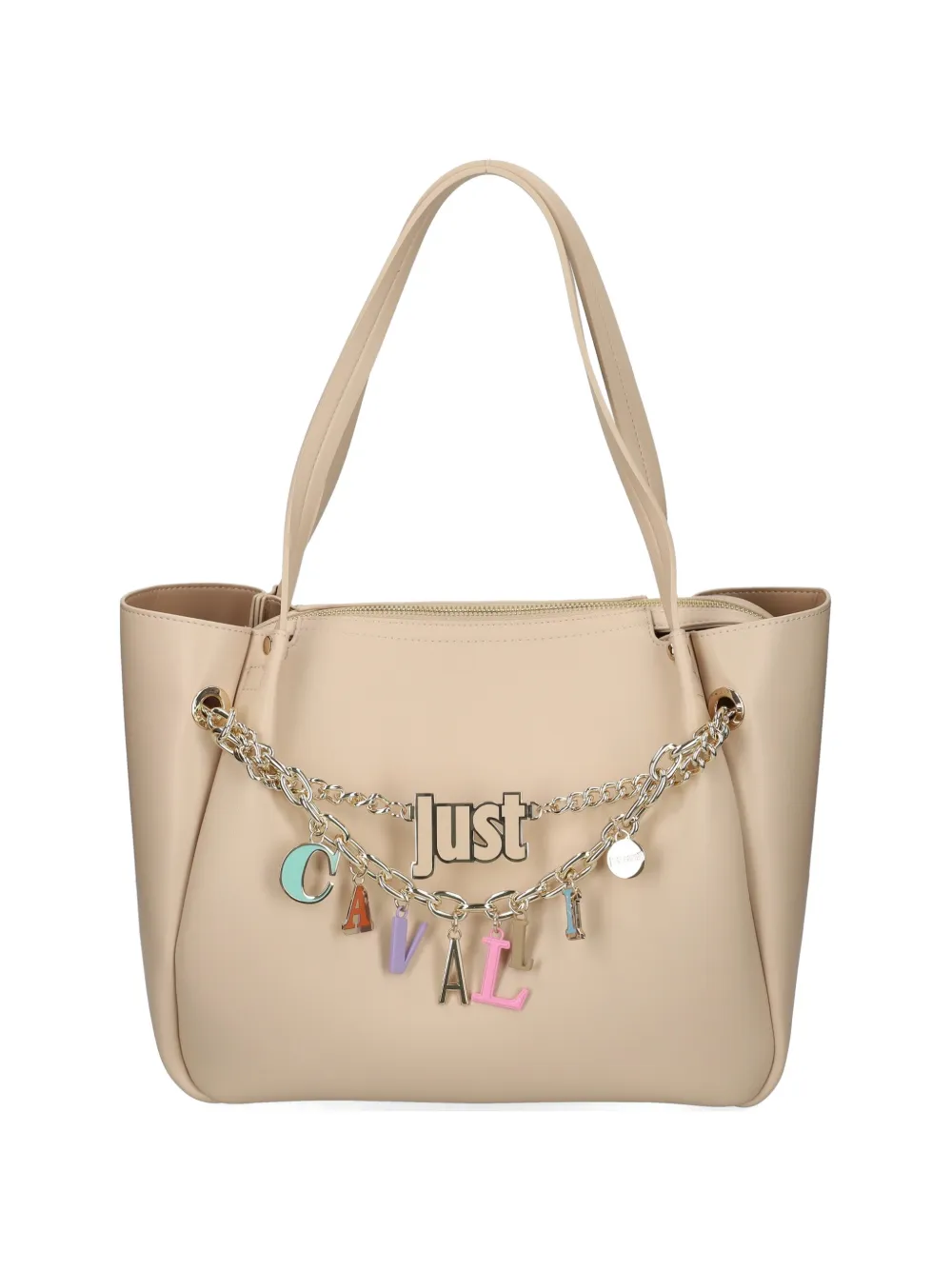 Just Cavalli chain-charm shoulder bag - Toni neutri