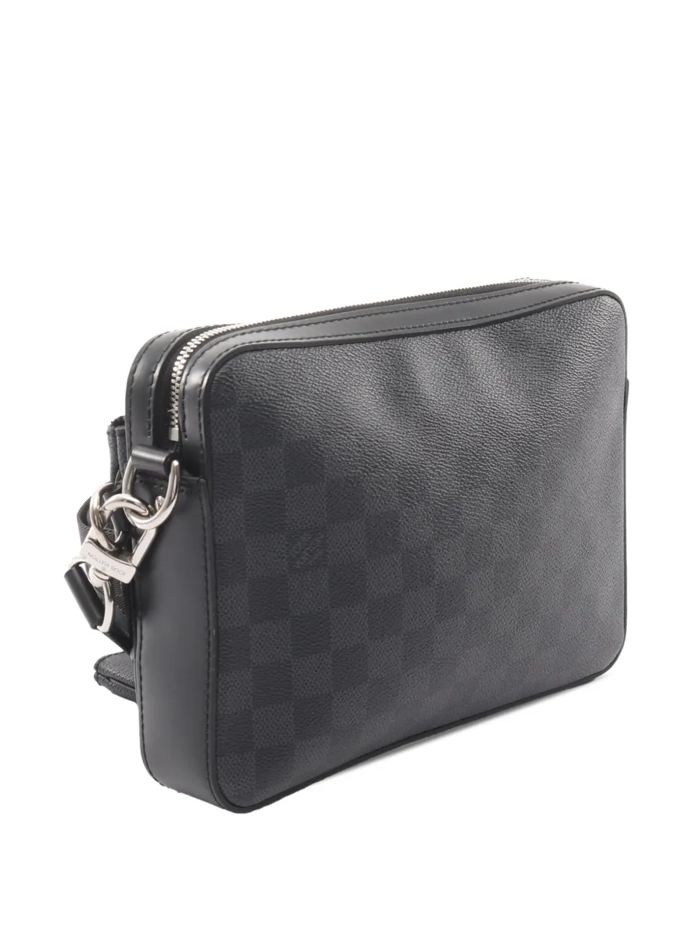  Louis Vuitton Pre-owned 2010-2026 Damier Graphite Animal Print Trio Messenger Crossbody Bag - Black 