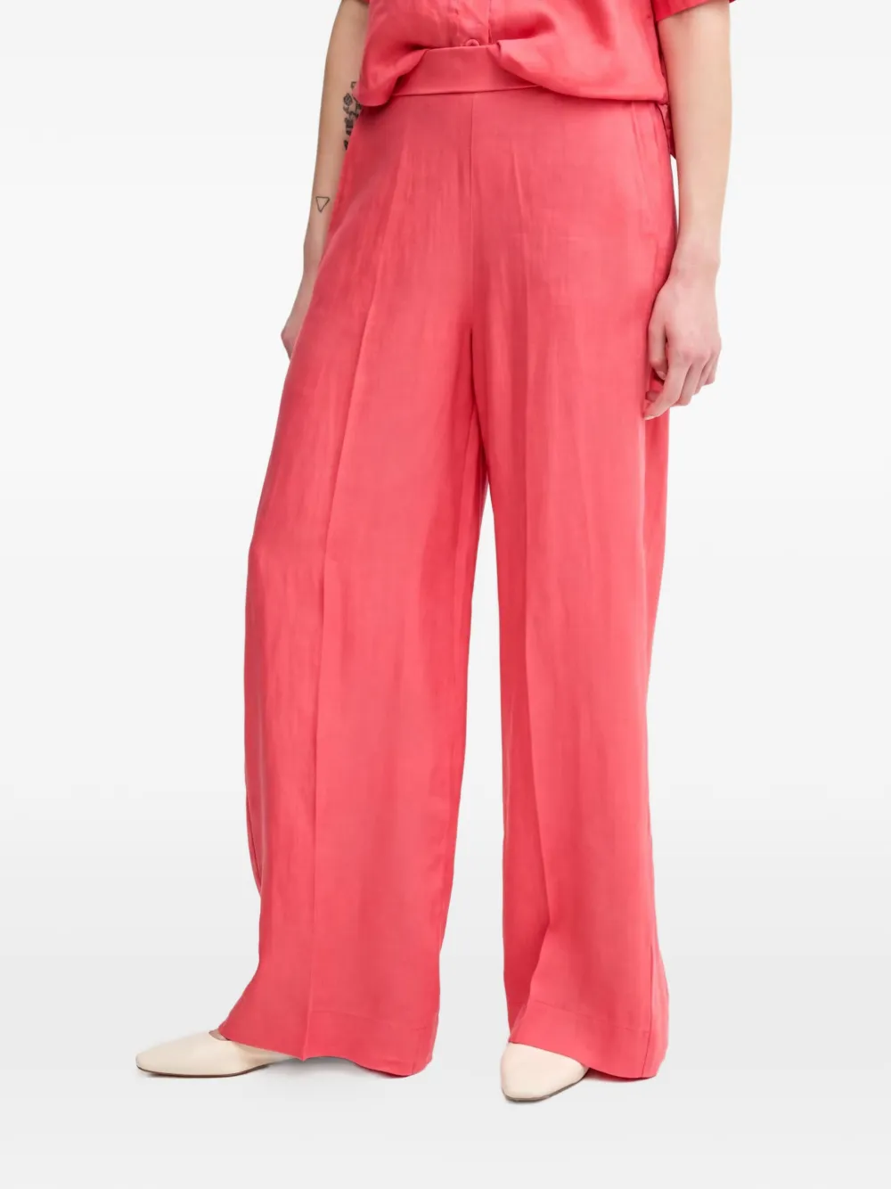 Benetton linen palazzo pants - Arancione