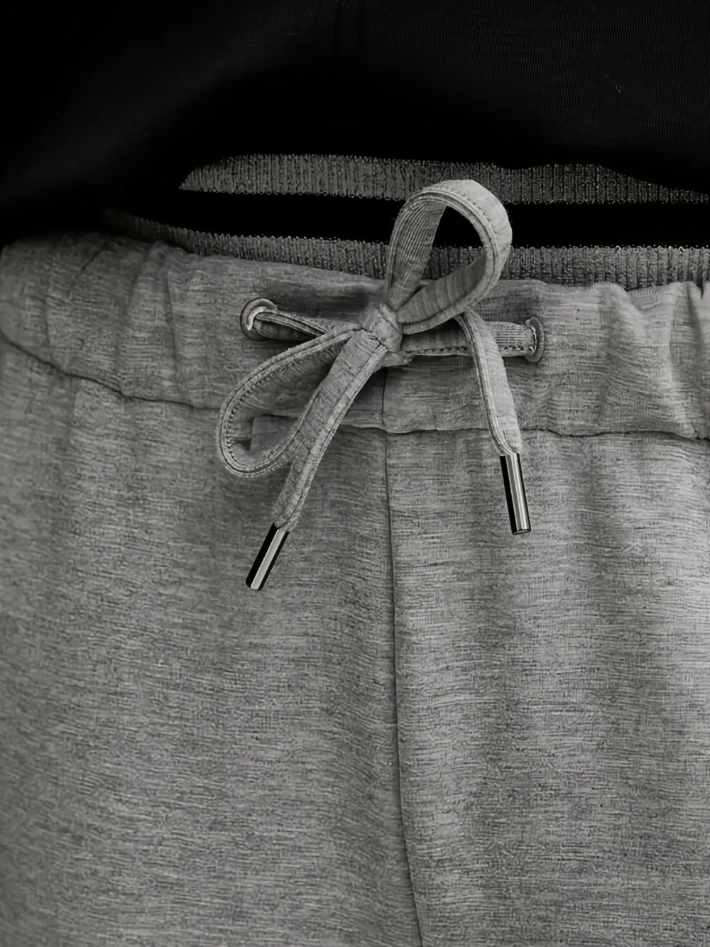 Benetton Broek met wijde pijpen en trekkoord Grijs