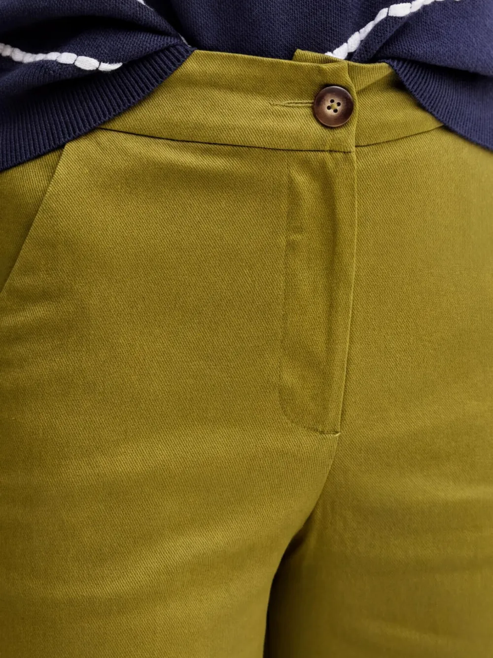Benetton Broek met knopen Groen