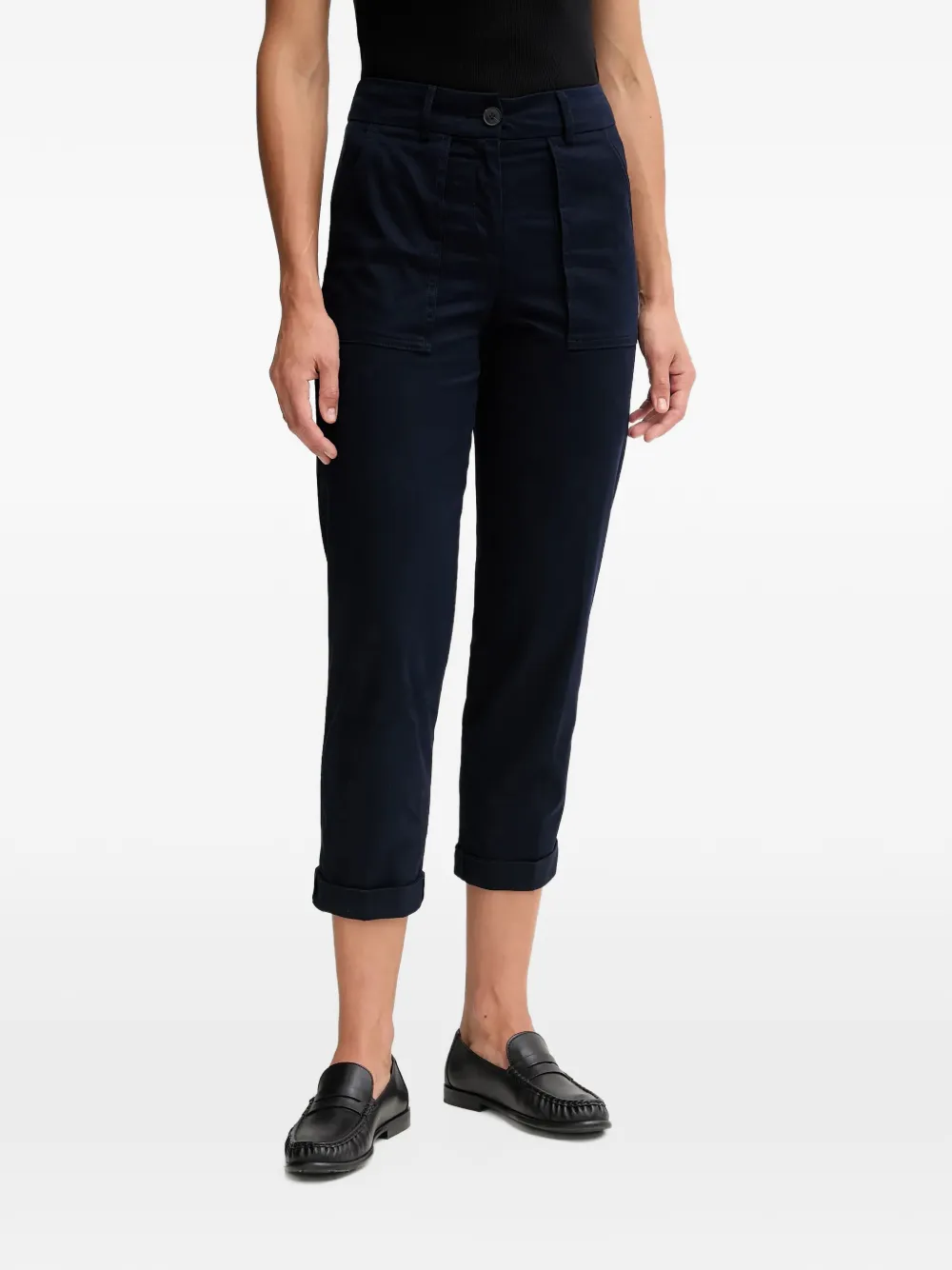 Benetton patch-pocket cropped trousers - Bleu Benetton patch-pocket cropped trousers - Bleu