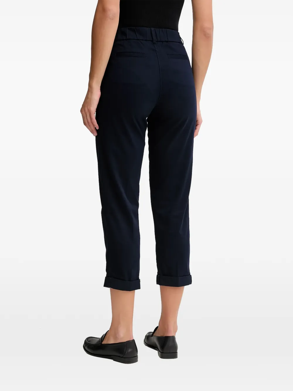 Benetton Broek met opgestikte zak Blauw