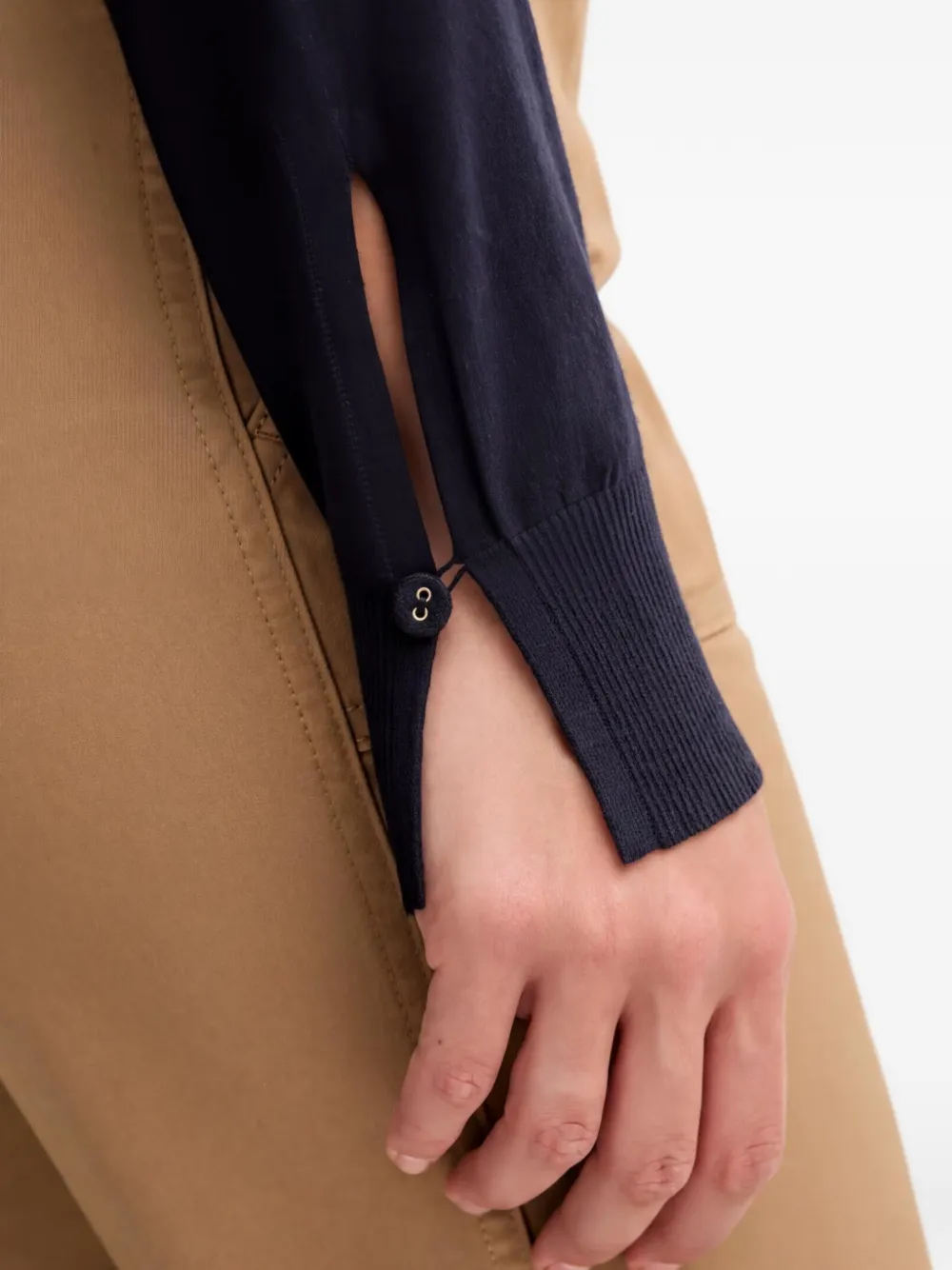Benetton Broek met cuffs Beige