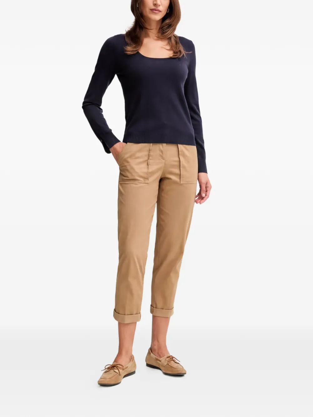 Benetton Broek met cuffs Beige